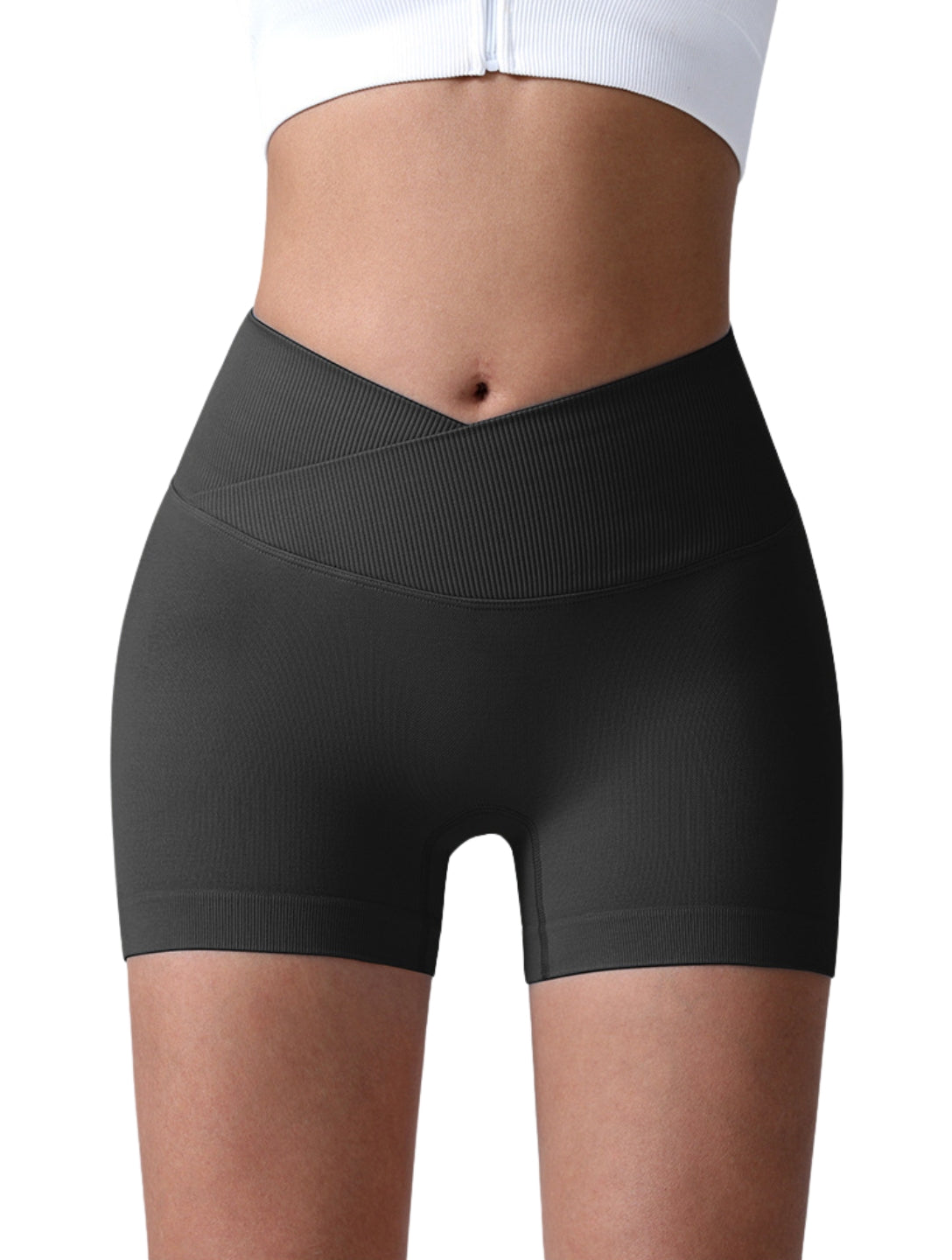 Sculpt V-Waist Scrunch Shorts - HeyShape