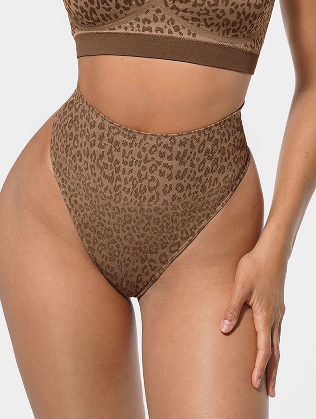 Leopard Tummy Control High Waisted Briefs - HeyShape