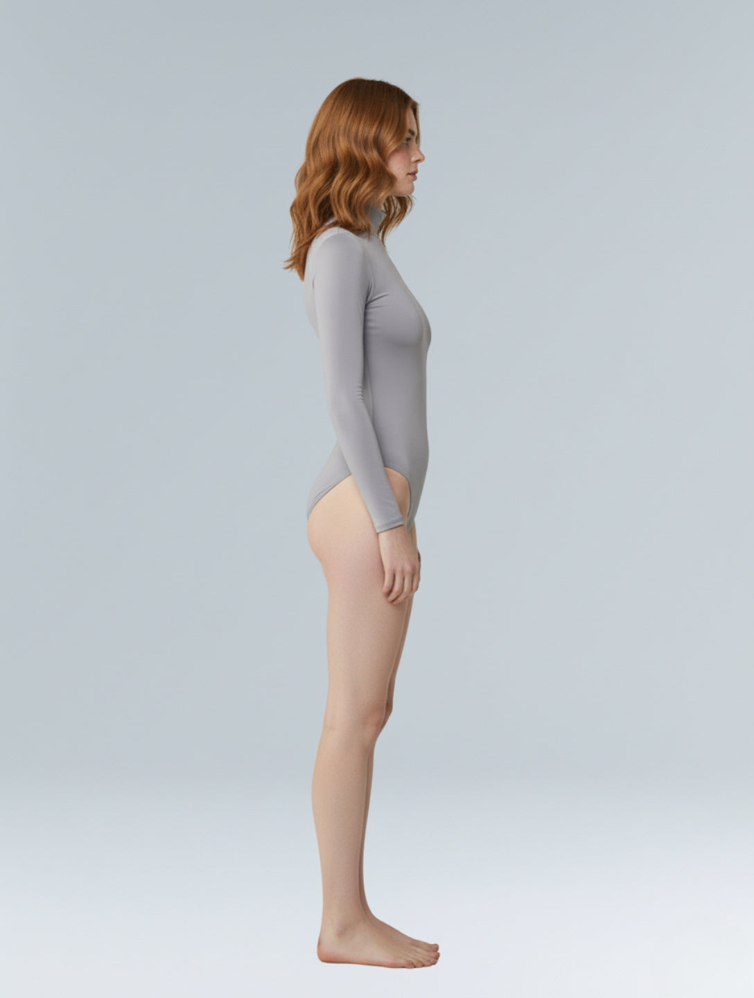 Long Sleeve Turtle Neck Bodysuit - HeyShape