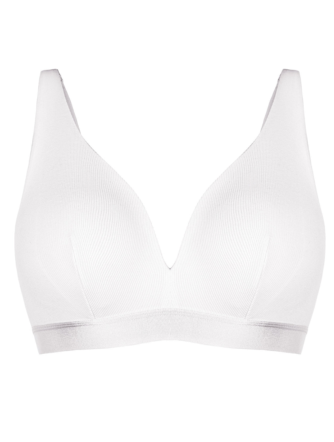 Deep V-Neck Ribbed Bralette - HeyShape